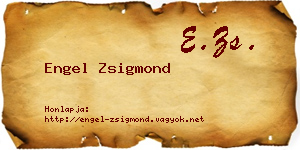 Engel Zsigmond névjegykártya