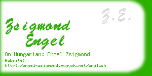 zsigmond engel business card